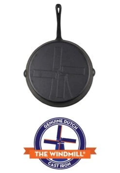 The Windmill Koekenpan Skillet Extra - 31,5 Cm - Gietijzer Zwart -Tefal Winkel 832x1200