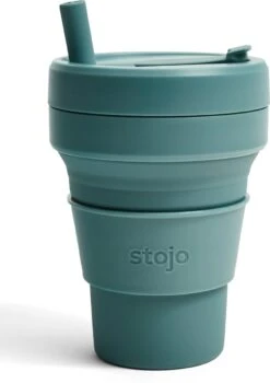 Stojo - Biggie Cup - 470 Ml - Herbruikbaar - Opvouwbaar - Groen -Tefal Winkel 846x1200 12