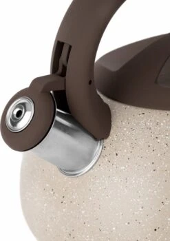 Florina Lava Fluitketel RVS Met Steen Coating 2,5L Voor Alle Warmtebronnen - Waterketel - Waterkoker - Cool Touch Handvat - Bruin / Beige -Tefal Winkel 848x1200