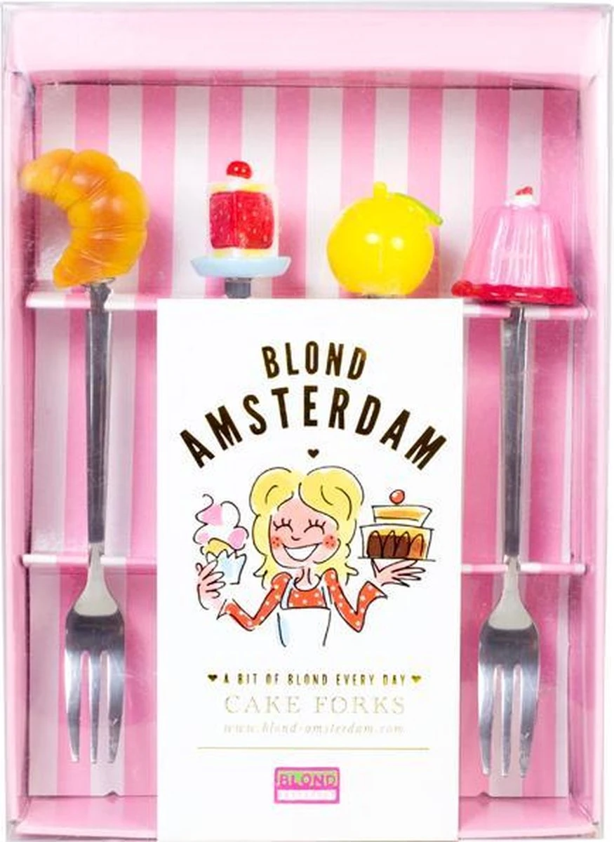 Blond Amsterdam – Even Bijkletsen - Cake Set Gebaksvorkjes 3 Blond Amsterdam – Even Bijkletsen - Cake Set Gebaksvorkjes