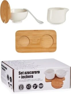 Suiker En Melk Serveren Setje Van Keramiek Met Bamboe 19 Cm 7 Suiker En Melk Serveren Setje Van Keramiek Met Bamboe 19 Cm -Tefal Winkel 908x1200