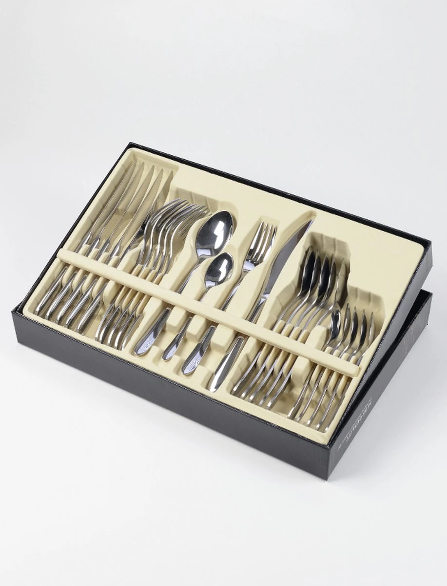 Merkloos Bestekset Luxe Round 24-delig | Premium Quality | 6 Personen 4 Merkloos Bestekset Luxe Round 24-delig | Premium Quality | 6 Personen - Afbeelding 2