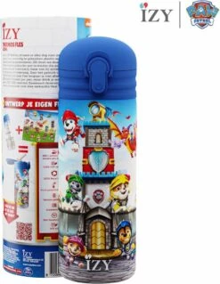 IZY Bottles X Paw Patrol - Rescue Knights | 350 ML | Kinderen | Thermosfles | Drinkfles | Waterfles | Schoolfles | Isoleerfles | Beker | Drinkbeker | Koud | Warm | Fles | Kinder | Back To School | 350ml -Tefal Winkel 930x1200