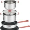 TEFAL G720S604 6-delige Stapelbare Pannenset OPTI'SPACE - RVS - Alle Kookplaten Inclusief Inductie -Tefal Winkel 960x1200